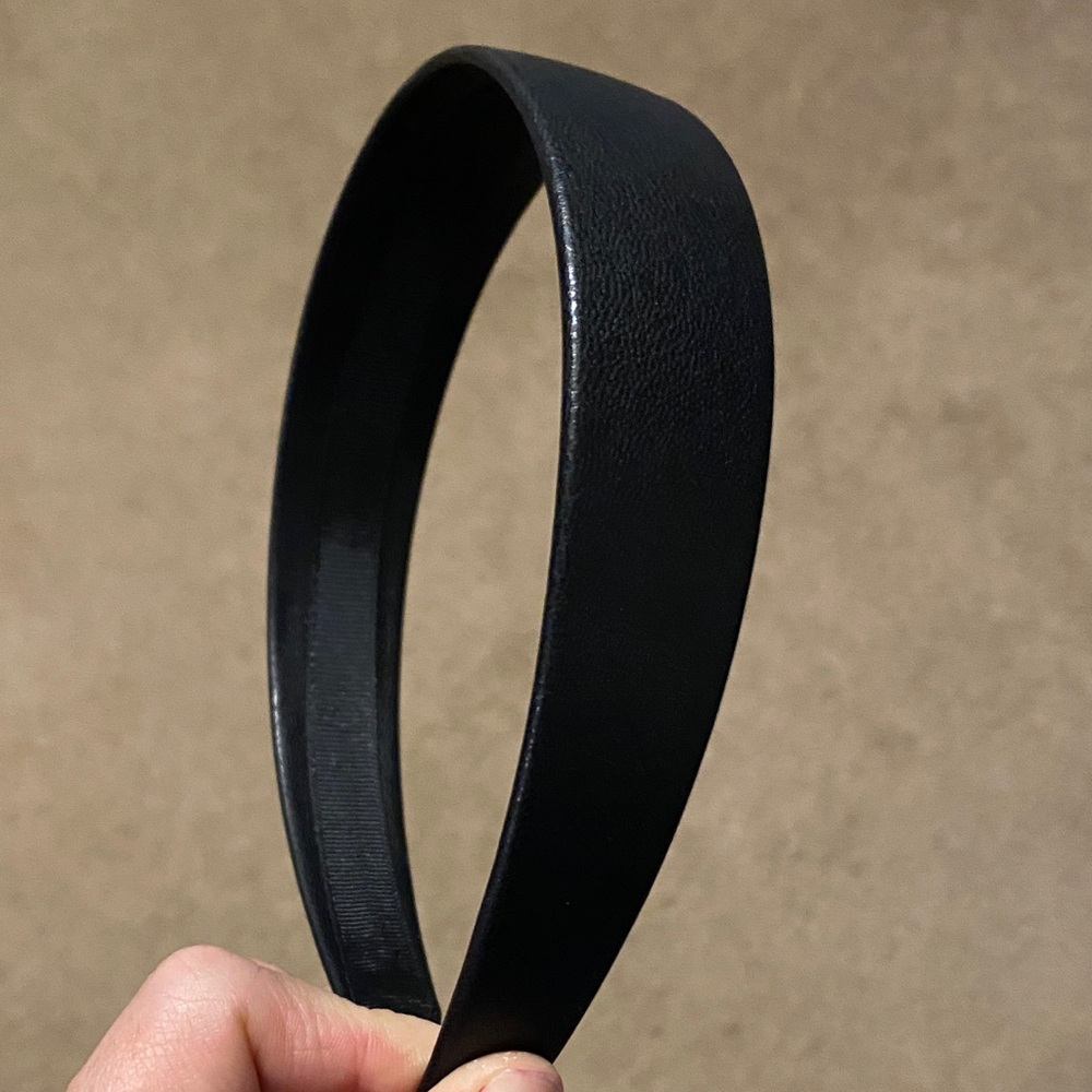 J crew factory Classic Black Leather Headband